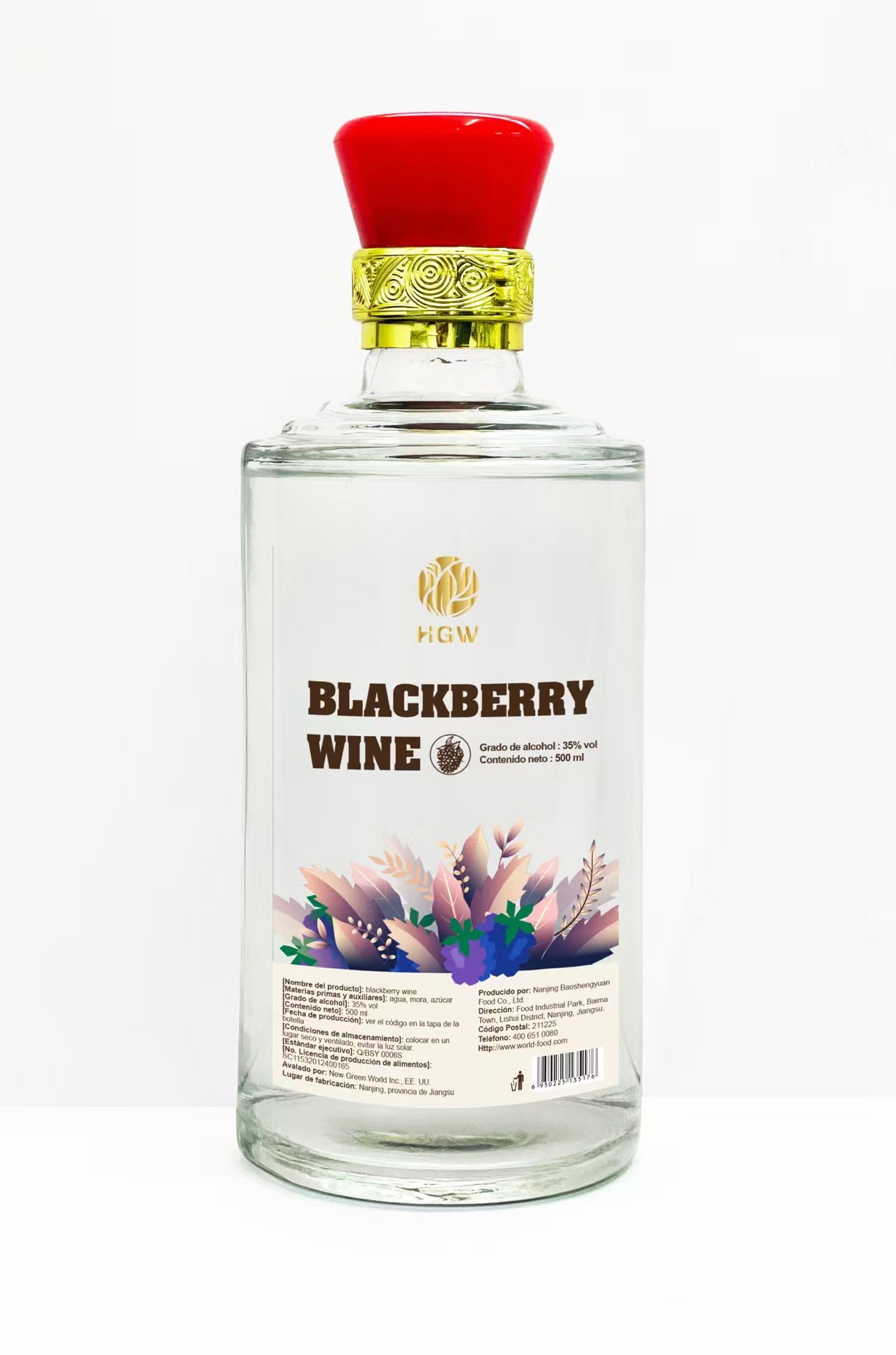 Blackberry Liquor Health Green World | Licor Premium de Mora